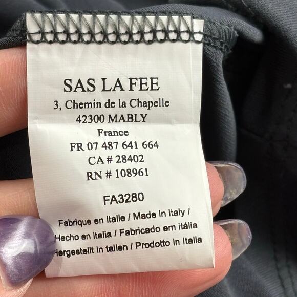 NWT La Fee Maraboutee Dress Women’s 4 Parisian Shift Draped Midi Minimalist Gray - Picture 6 of 14